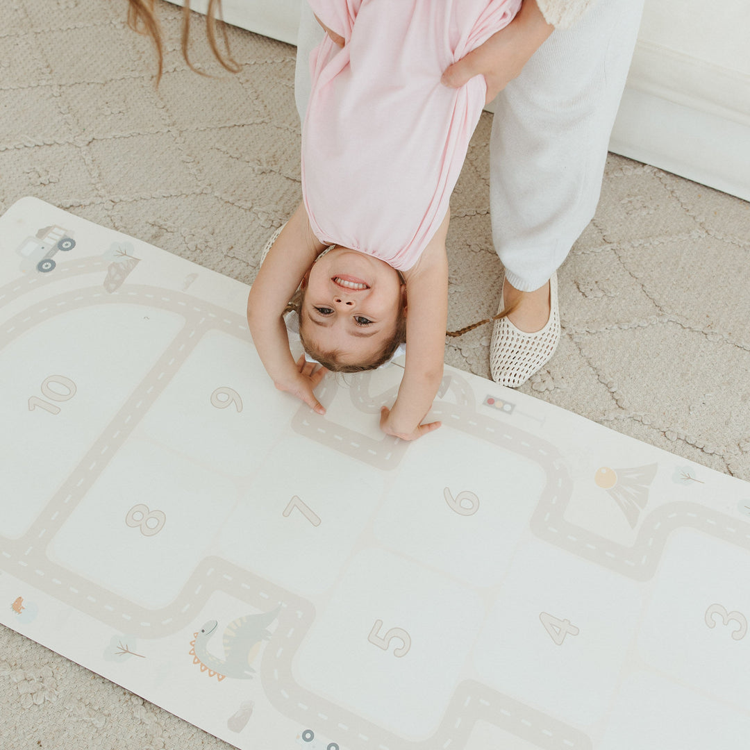 Dinosaur Construction Hopscotch Play Mat + Bean Bags