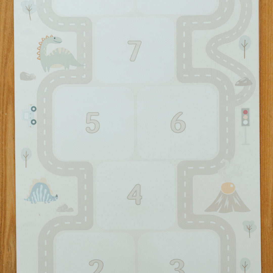 Dinosaur Construction Hopscotch Play Mat + Bean Bags
