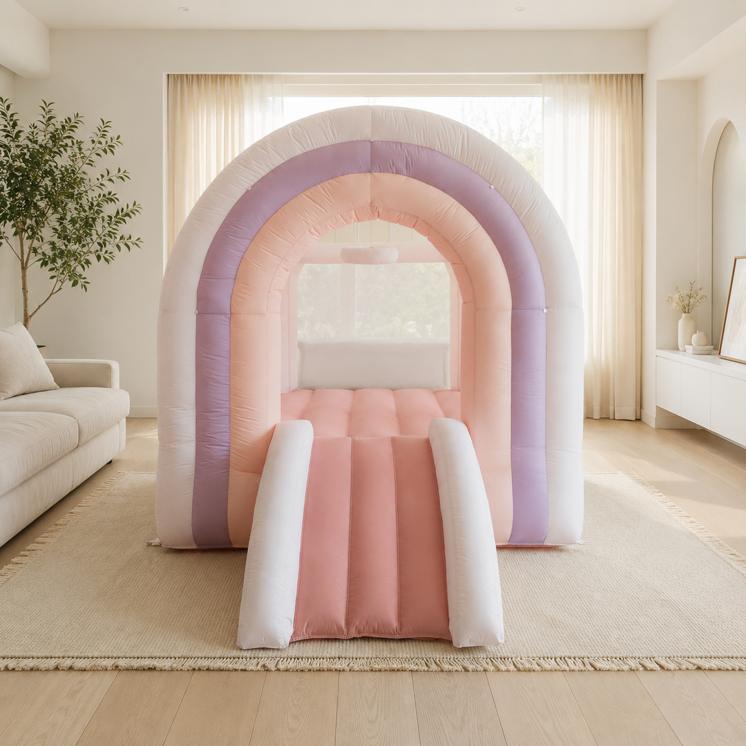Pastel Rainbow Jumping Castle
