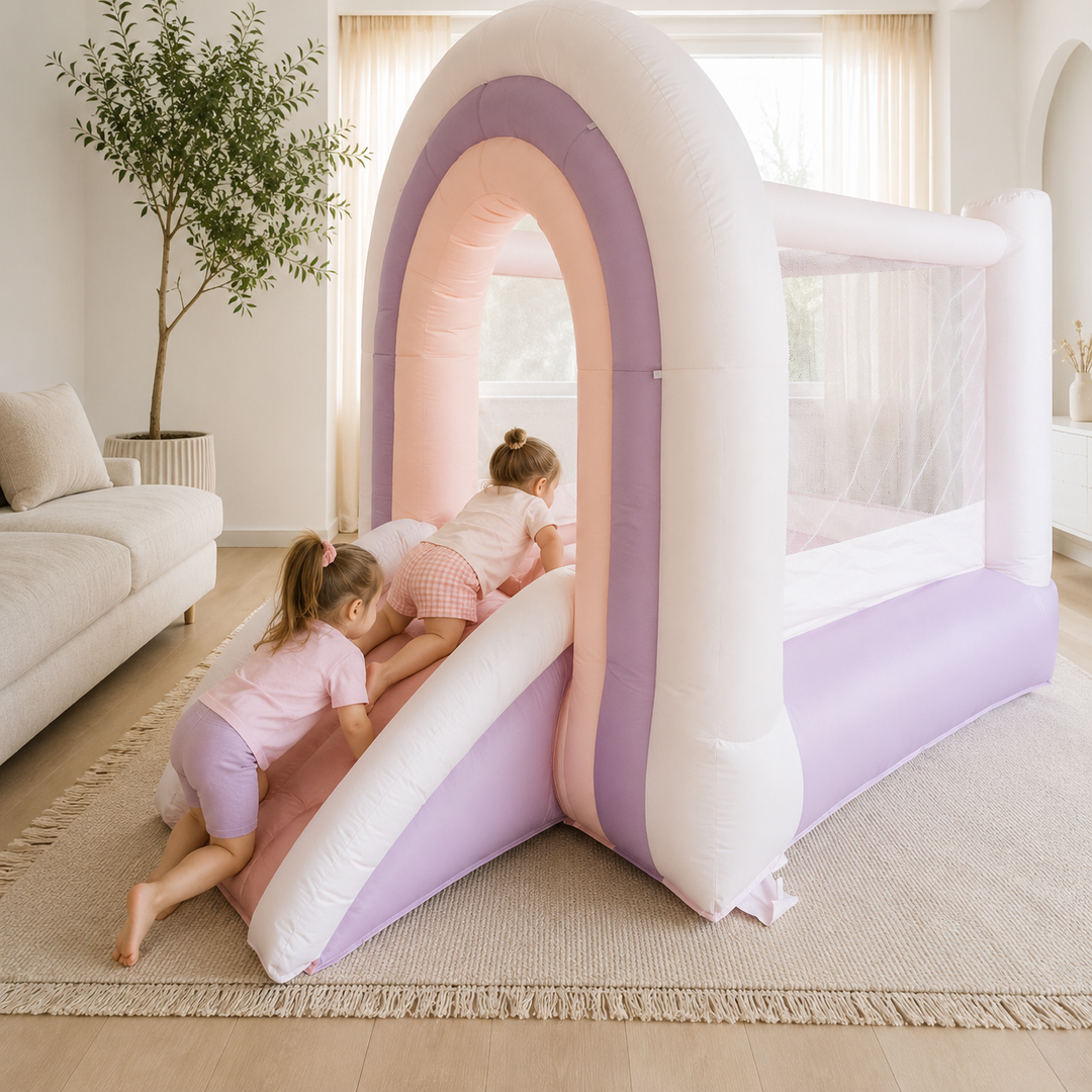 Pastel Rainbow Jumping Castle
